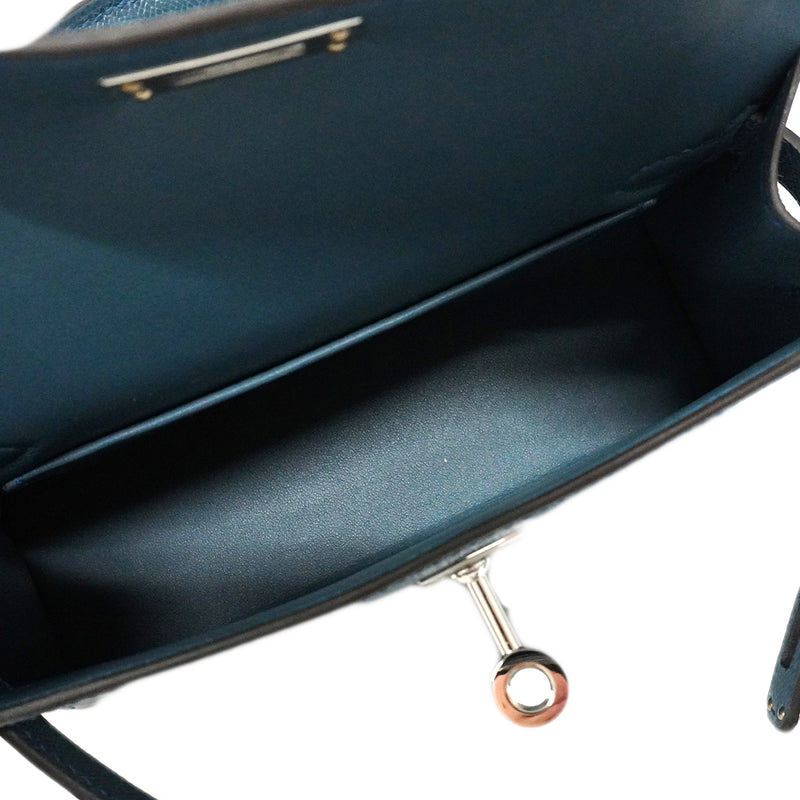 【6fa1752-g】エルメス ハンドバッグ ミニケリー2 マダム ブルートンペット シルバー金具 G刻印 2wayバッグ【中古】レディース