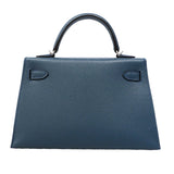 【6fa1752-g】エルメス ハンドバッグ ミニケリー2 マダム ブルートンペット シルバー金具 G刻印 2wayバッグ【中古】レディース
