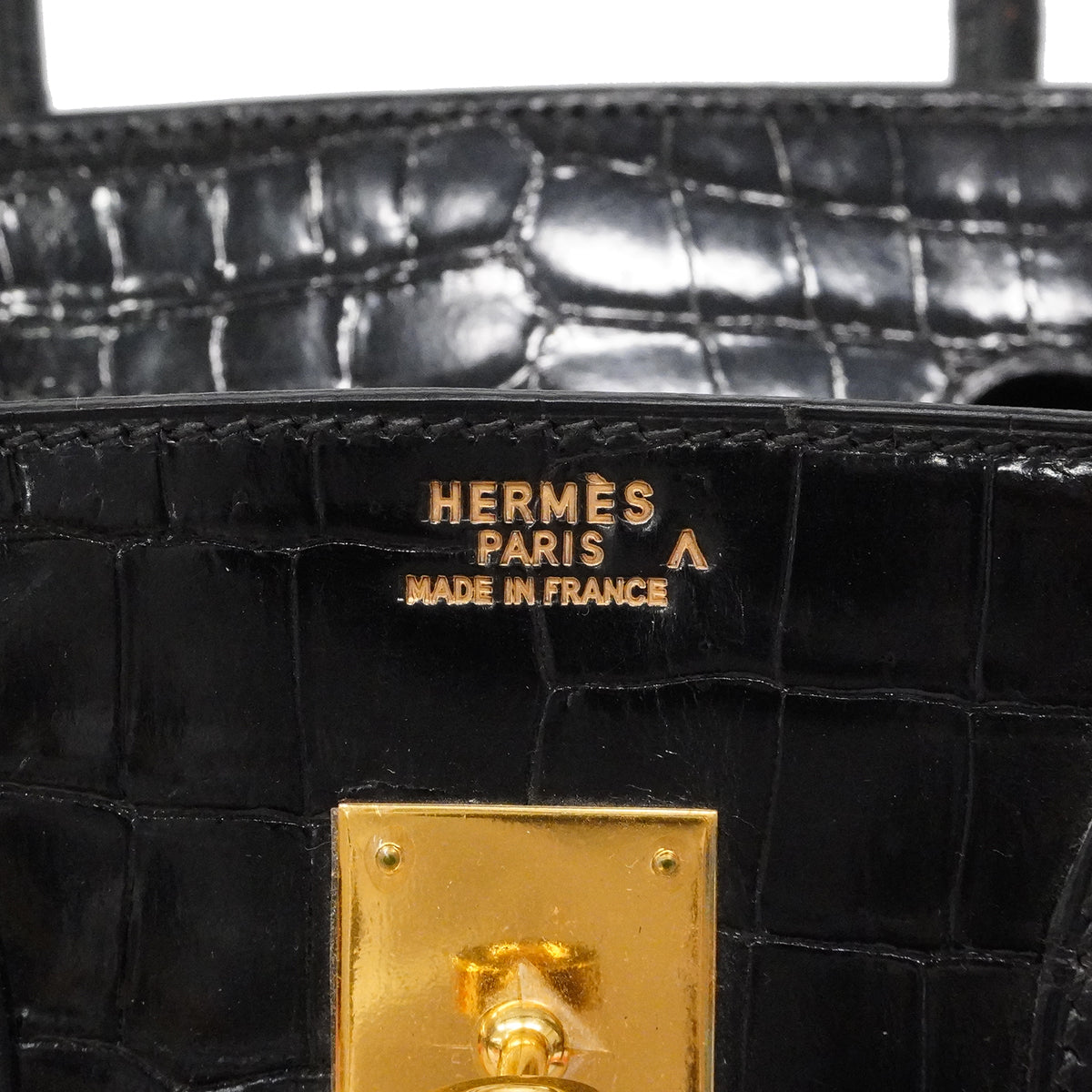 【6fa1753-g】エルメス ハンドバッグ バーキン35 ポロサス ブラック ゴールド金具 □G刻印【中古】レディース