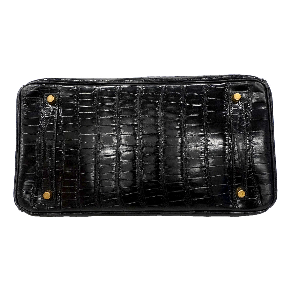 【6fa1753-g】エルメス ハンドバッグ バーキン35 ポロサス ブラック ゴールド金具 □G刻印【中古】レディース