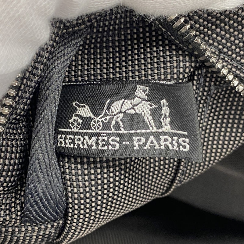 【6fa1765】エルメス トートバッグ エールラインMM キャンバス グレー シルバー金具【中古】メンズ レディース ユニセックス