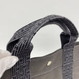 【6fa1765】エルメス トートバッグ エールラインMM キャンバス グレー シルバー金具【中古】メンズ レディース ユニセックス