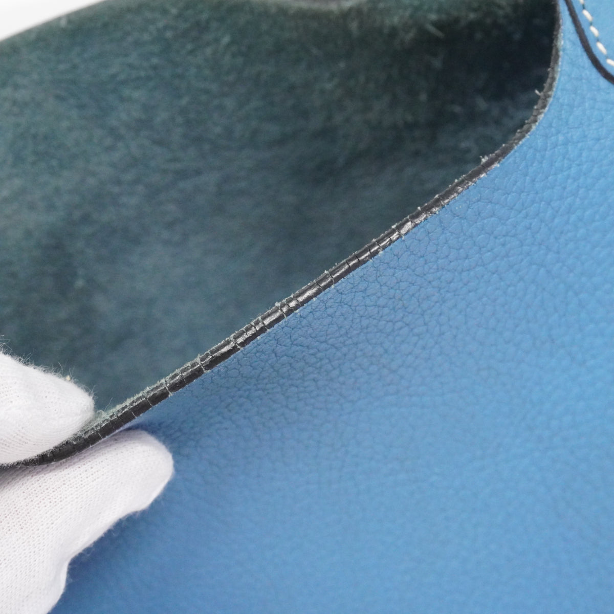 【6fa1775】エルメス ハンドバッグ ピコタンPM トリヨンクレマンス ブルージーン シルバー金具 □H刻印【中古】レディース
