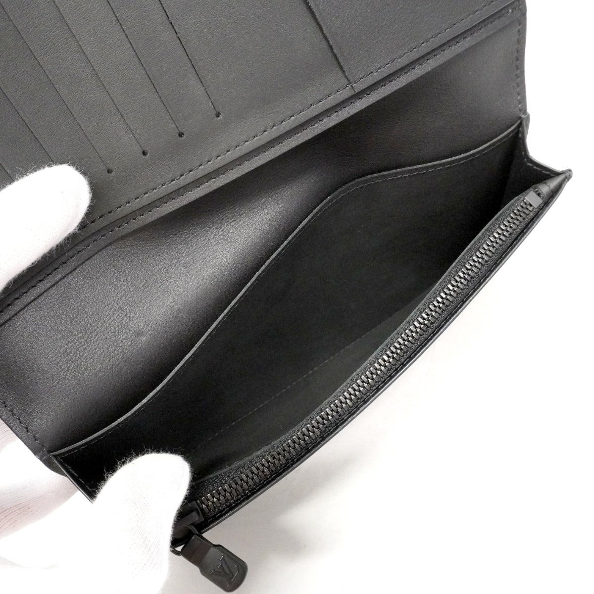 【6fa1781】ルイヴィトン 長財布 モノグラム・シャドウ ポルトフォイユブラザ M62900 ブラック【中古】メンズ