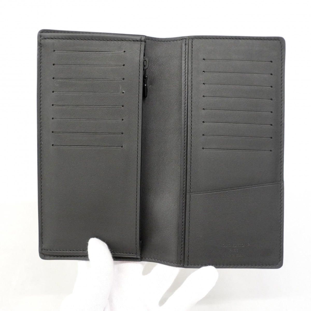 【6fa1781】ルイヴィトン 長財布 モノグラム・シャドウ ポルトフォイユブラザ M62900 ブラック【中古】メンズ