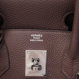 【6fa1796-g】エルメス ハンドバッグ バーキン30 トゴ カカオ シルバー金具 D刻印【中古】レディース
