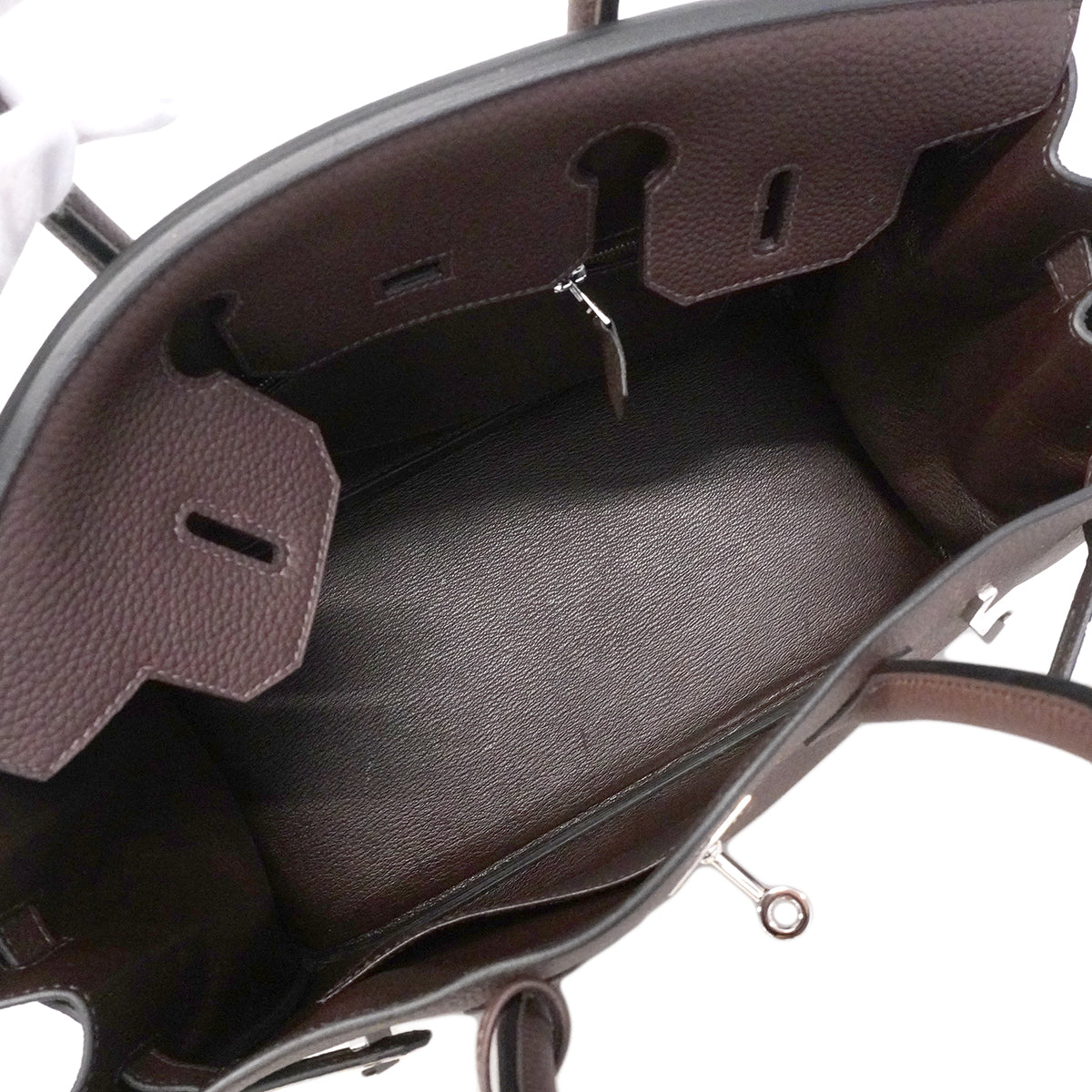 【6fa1796-g】エルメス ハンドバッグ バーキン30 トゴ カカオ シルバー金具 D刻印【中古】レディース
