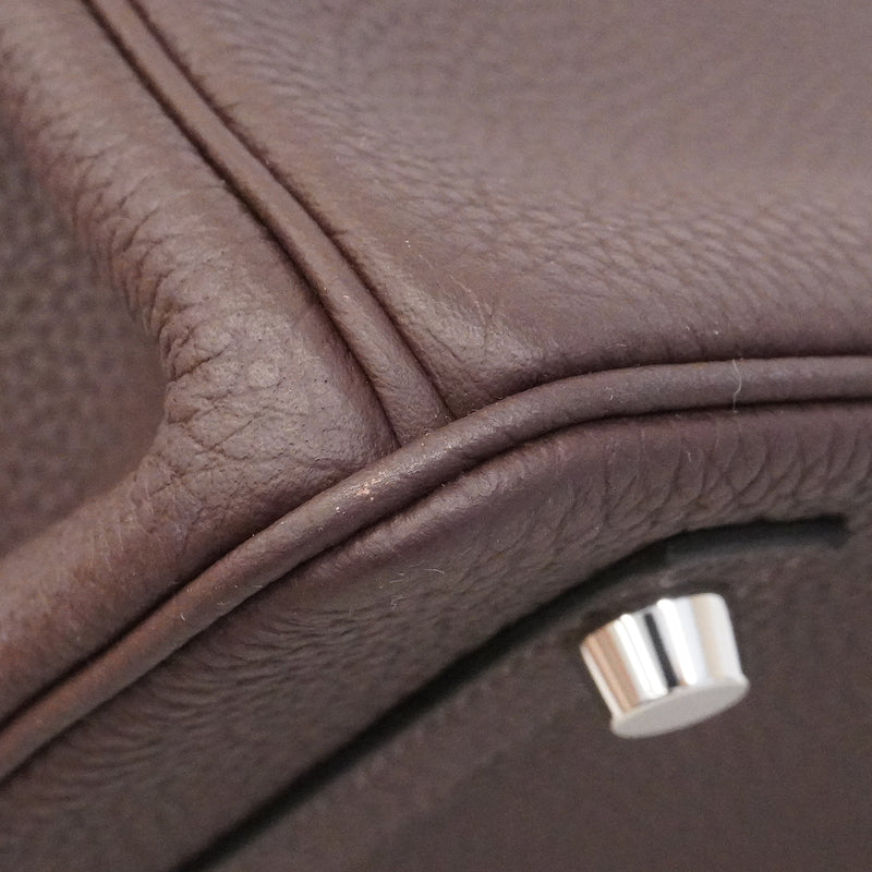 【6fa1796-g】エルメス ハンドバッグ バーキン30 トゴ カカオ シルバー金具 D刻印【中古】レディース