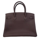 【6fa1796-g】エルメス ハンドバッグ バーキン30 トゴ カカオ シルバー金具 D刻印【中古】レディース