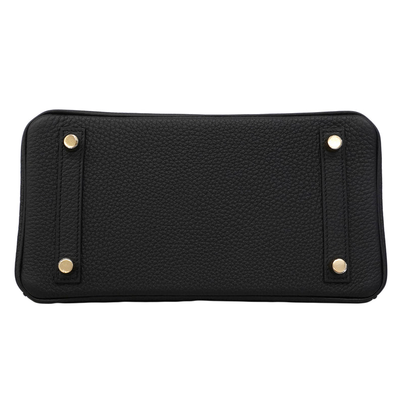 【6fa1797-g】エルメス ハンドバッグ バーキン25 トゴ ブラック ゴールド金具 G刻印【中古】レディース