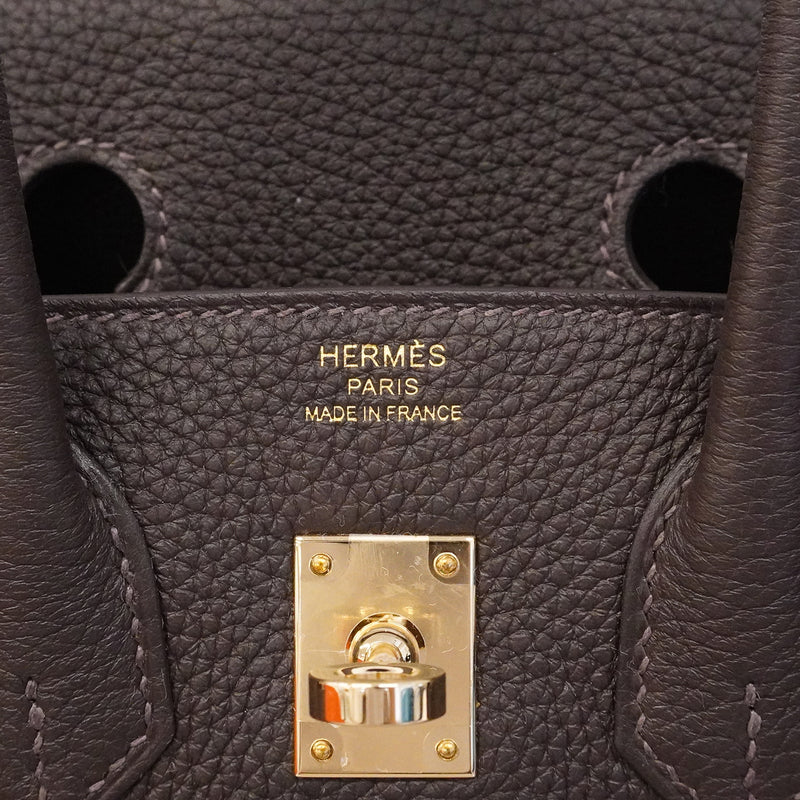 【6fa1798-g】エルメス ハンドバッグ バーキン25 トゴ べブラン シャンパンゴールド金具 K刻印【中古】レディース