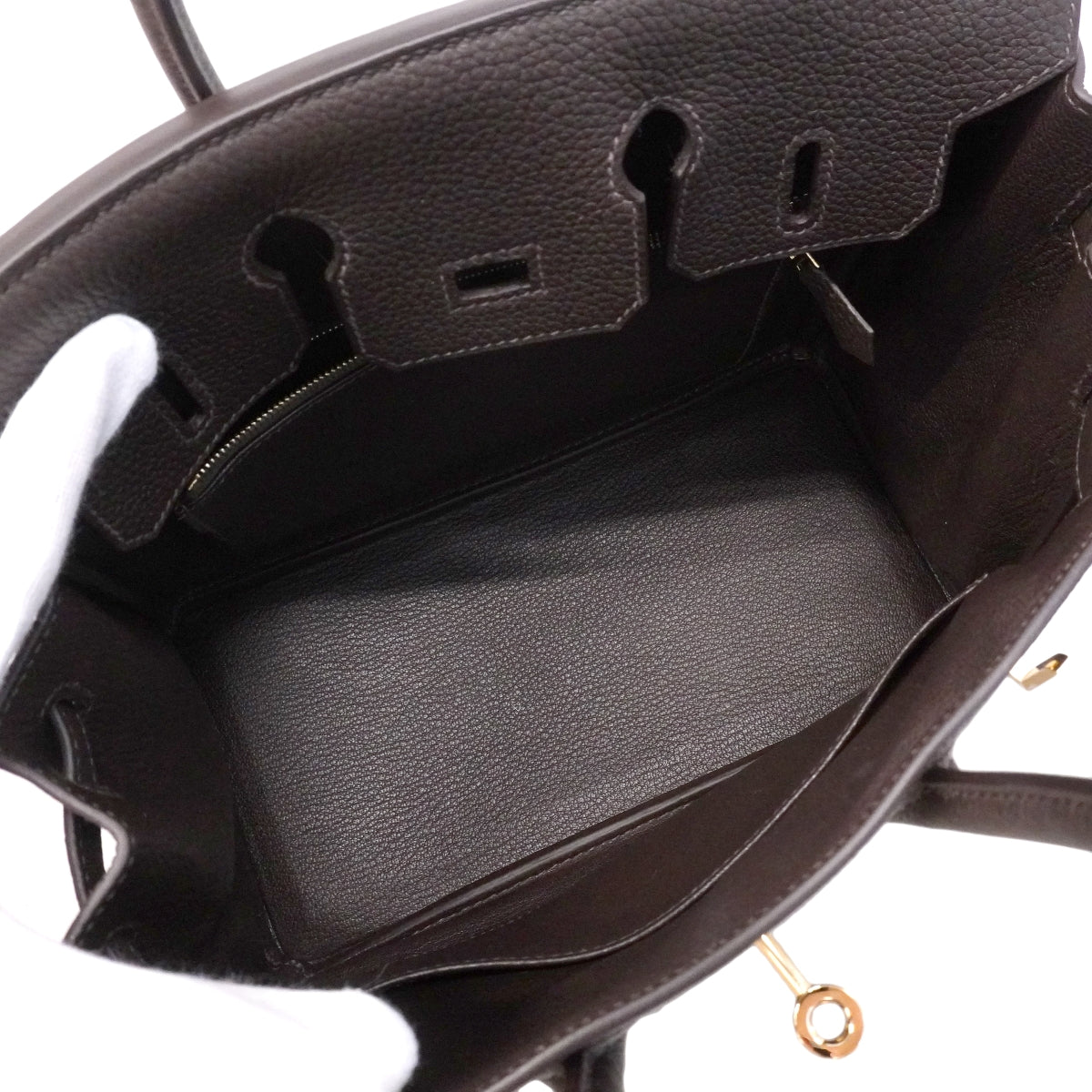 【6fa1798-g】エルメス ハンドバッグ バーキン25 トゴ べブラン シャンパンゴールド金具 K刻印【中古】レディース