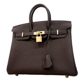 【6fa1798-g】エルメス ハンドバッグ バーキン25 トゴ べブラン シャンパンゴールド金具 K刻印【中古】レディース