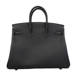 【6fa1799-g】エルメス ハンドバッグ バーキン25 スイフト ブラック ゴールド金具 G刻印【中古】レディース
