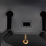 【6fa1799-g】エルメス ハンドバッグ バーキン25 スイフト ブラック ゴールド金具 G刻印【中古】レディース