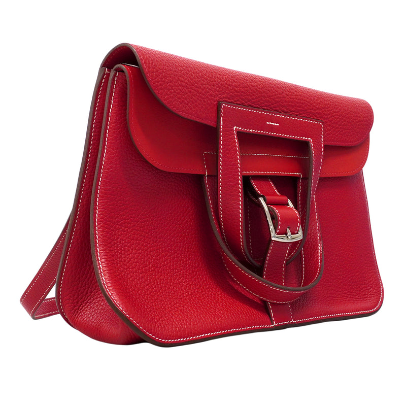 【6fa1800】エルメス ハンドバッグ アルザン31 トリヨンクレマンス ルージュカザック シルバー金具 A刻印 2wayバッグ【中古】レディース