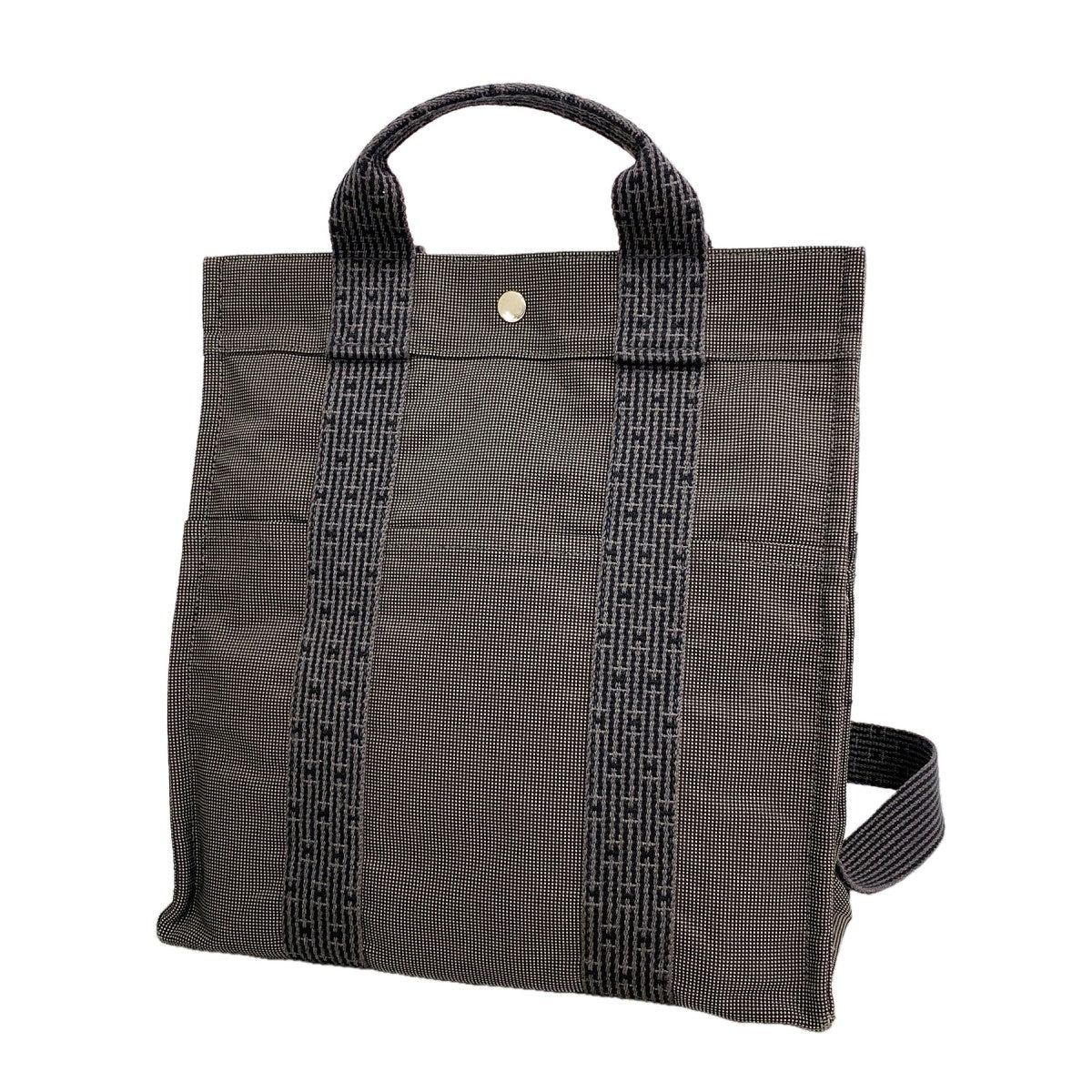 【6fa1807-k】エルメス リュック・デイパック エールライン アドMM キャンバス グレー シルバー金具【中古】メンズ レディース ユニセックス