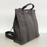 【6fa1807-k】エルメス リュック・デイパック エールライン アドMM キャンバス グレー シルバー金具【中古】メンズ レディース ユニセックス