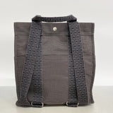 【6fa1807-k】エルメス リュック・デイパック エールライン アドMM キャンバス グレー シルバー金具【中古】メンズ レディース ユニセックス