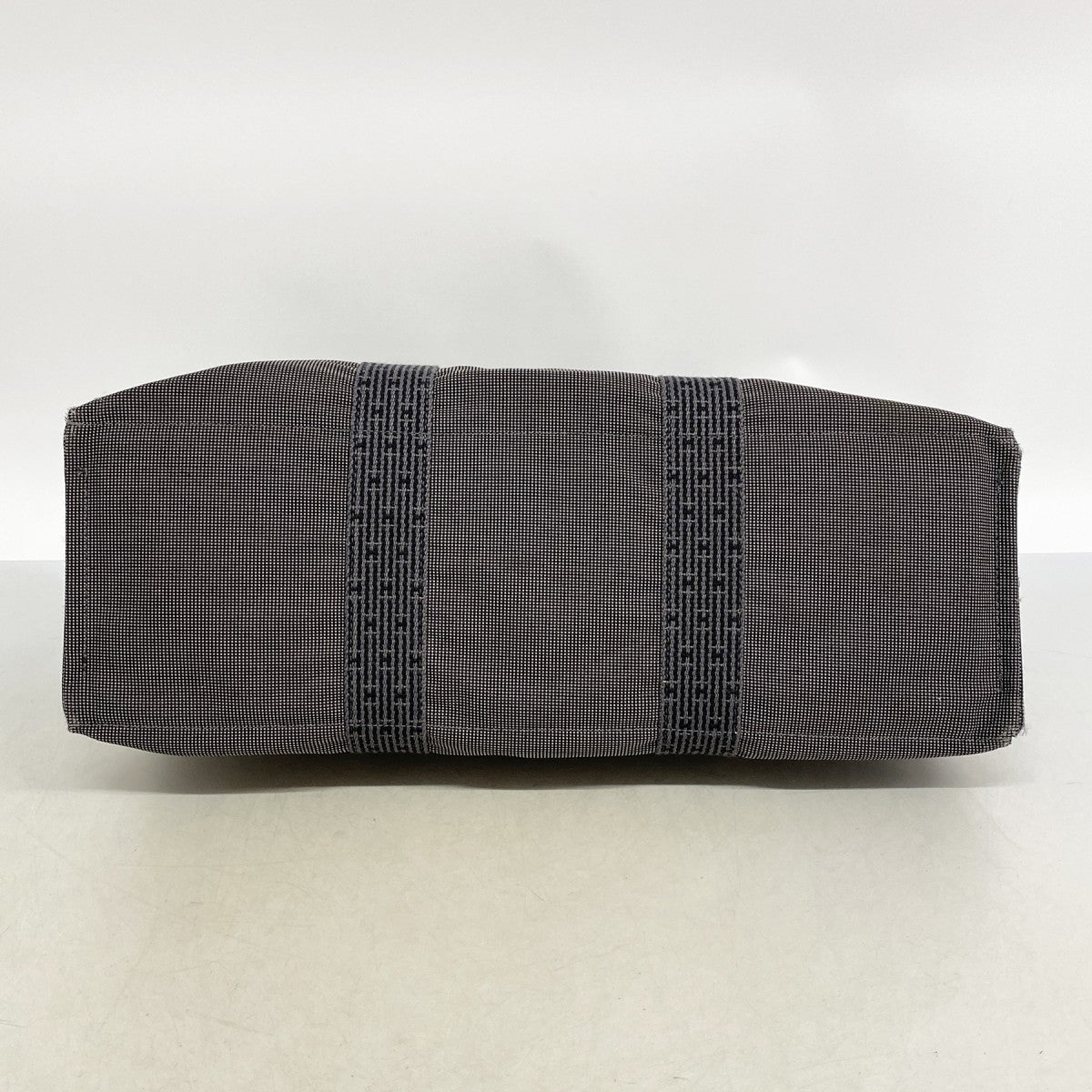 【6fa1808-k】エルメス トートバッグ エールラインGM キャンバス グレー シルバー金具【中古】メンズ レディース ユニセックス
