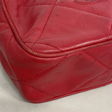 【6fa1809-k】シャネル ショルダーバッグ フリンジ付きチェーンショルダー ラムスキン レッド ゴールド金具【中古】レディース