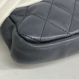 【6fa1810-k】シャネル ショルダーバッグ カンボン ラムスキン ブラック シルバー金具【中古】レディース