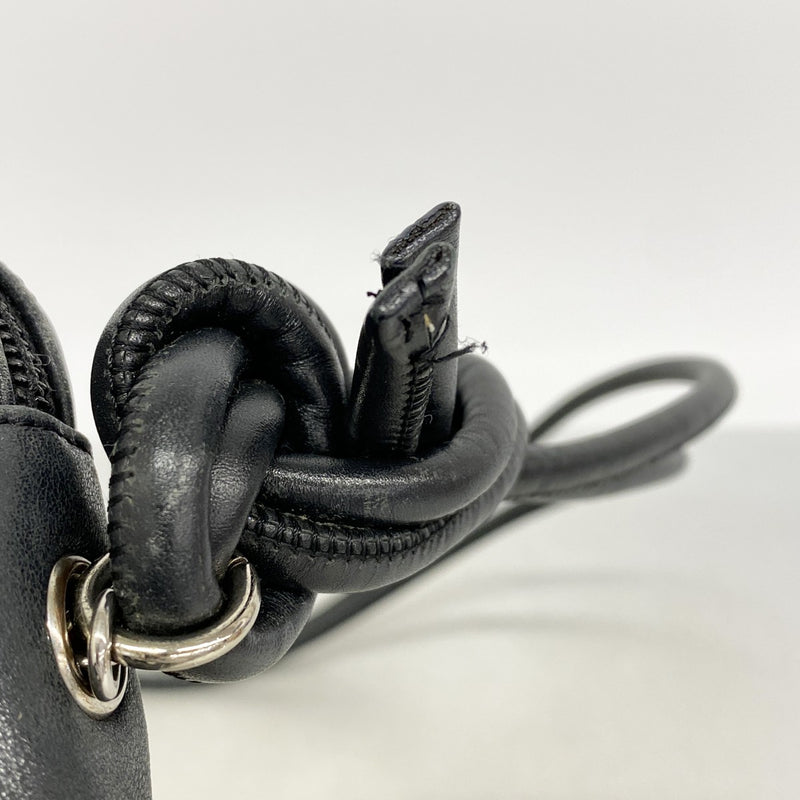 【6fa1810-k】シャネル ショルダーバッグ カンボン ラムスキン ブラック シルバー金具【中古】レディース