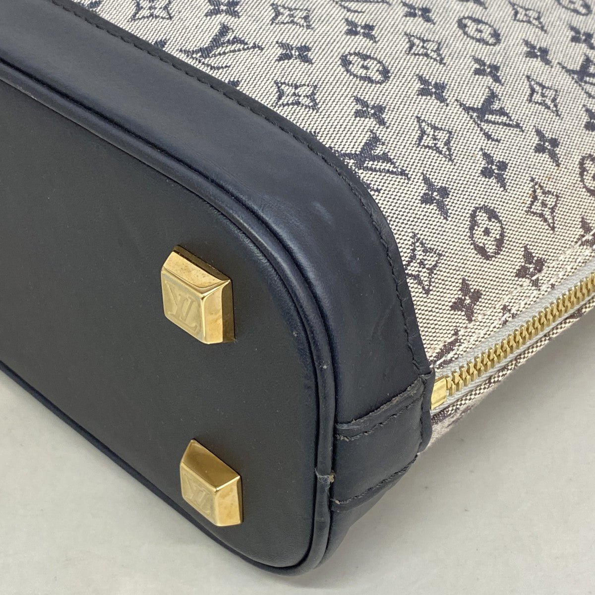 【6fa1812-k】ルイヴィトン ハンドバッグ モノグラム・ミニ アルマオ M92202 ブルー【中古】レディース