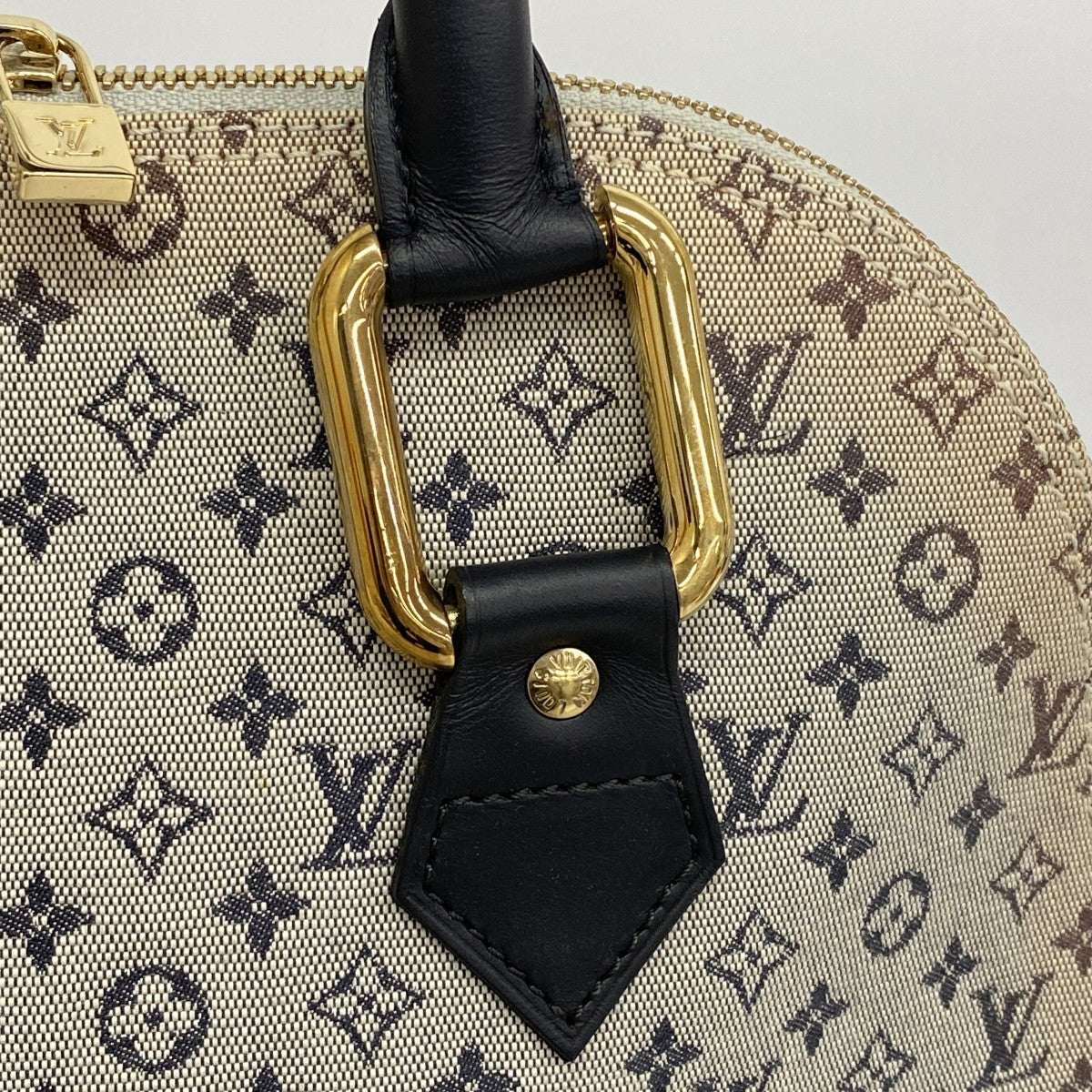【6fa1812-k】ルイヴィトン ハンドバッグ モノグラム・ミニ アルマオ M92202 ブルー【中古】レディース