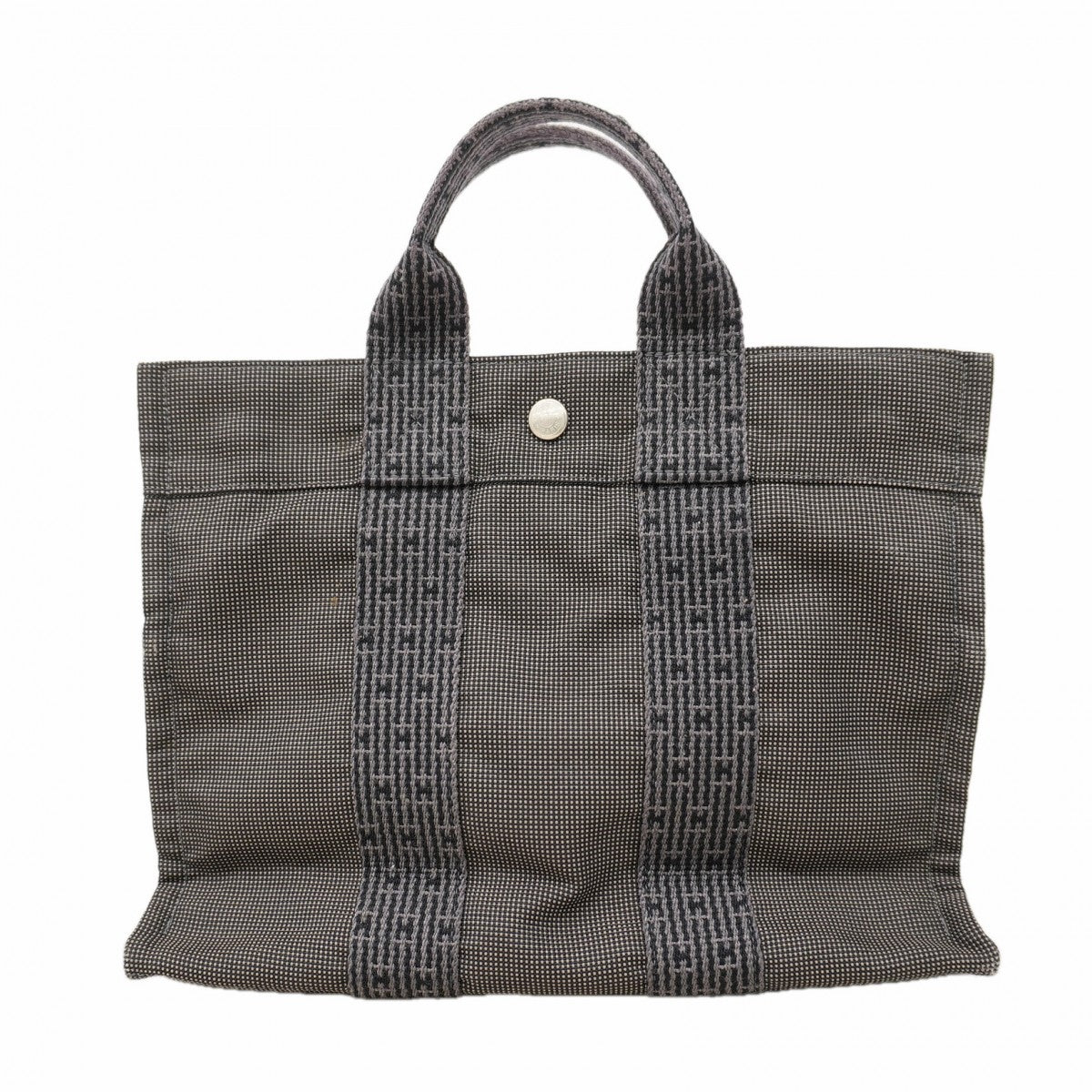 【6fa1832-k】エルメス ハンドバッグ エールラインPM キャンバス グレー シルバー金具【中古】メンズ レディース ユニセックス