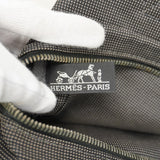 【6fa1832-k】エルメス ハンドバッグ エールラインPM キャンバス グレー シルバー金具【中古】メンズ レディース ユニセックス