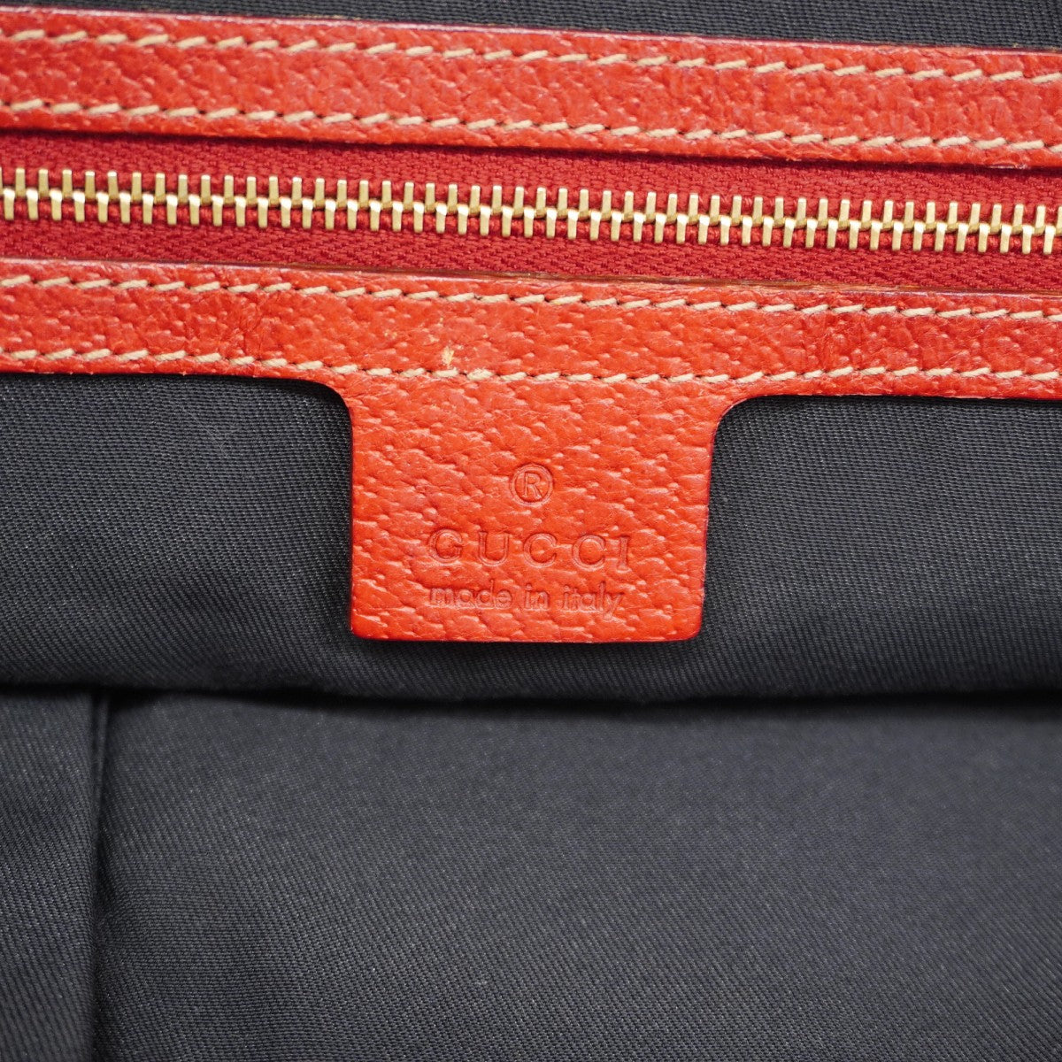 【6fa1834-k】グッチ トートバッグ GGキャンバス 137396 キャンバス ネイビー レッド ゴールド金具【中古】レディース
