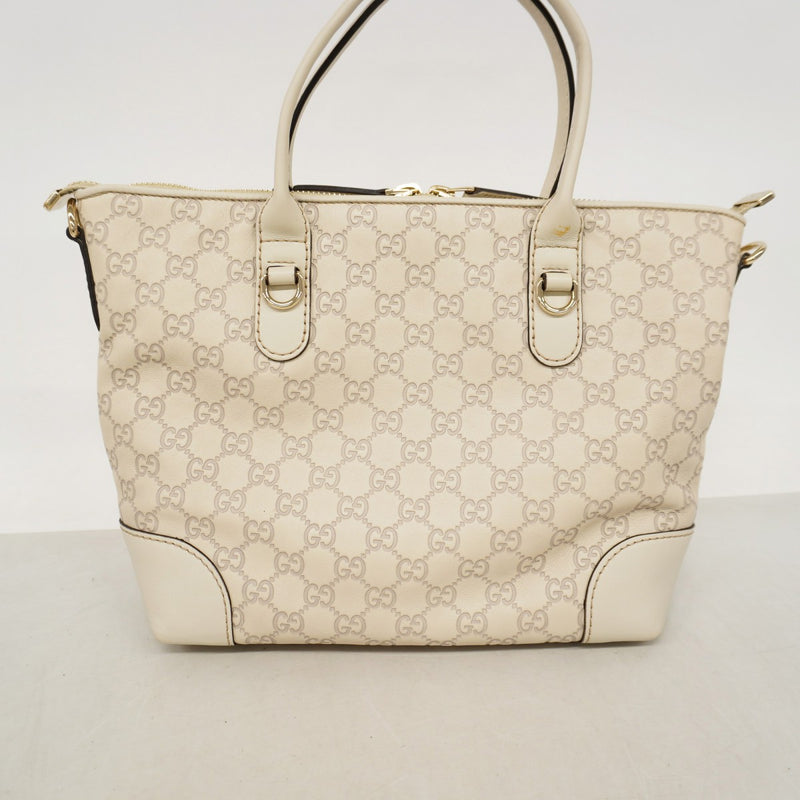 【6fa1835-k】グッチ ハンドバッグ グッチシマ ハートビット 269957 レザー アイボリー シャンパンゴールド金具 2wayバッグ【中古】レディース