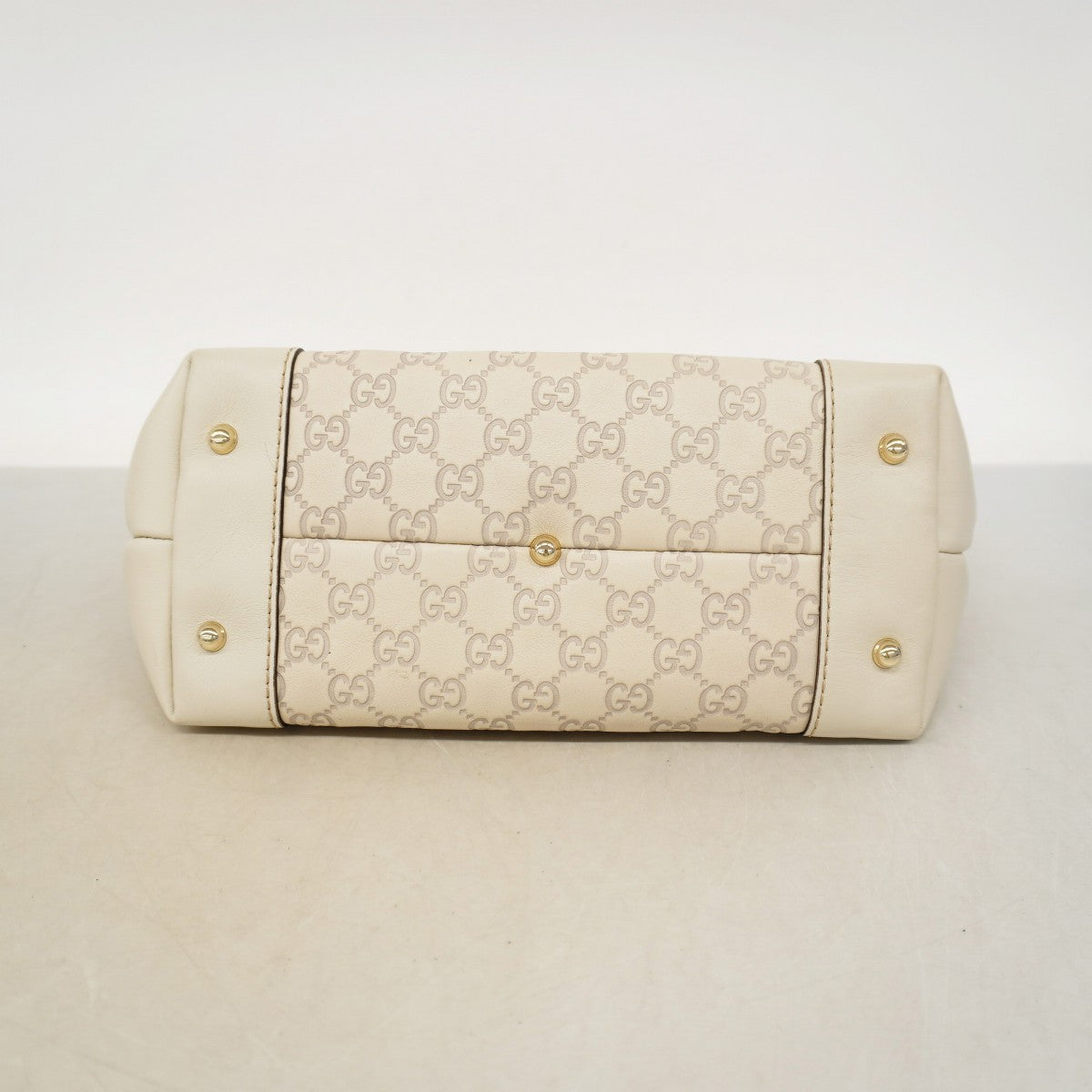 【6fa1835-k】グッチ ハンドバッグ グッチシマ ハートビット 269957 レザー アイボリー シャンパンゴールド金具 2wayバッグ【中古】レディース