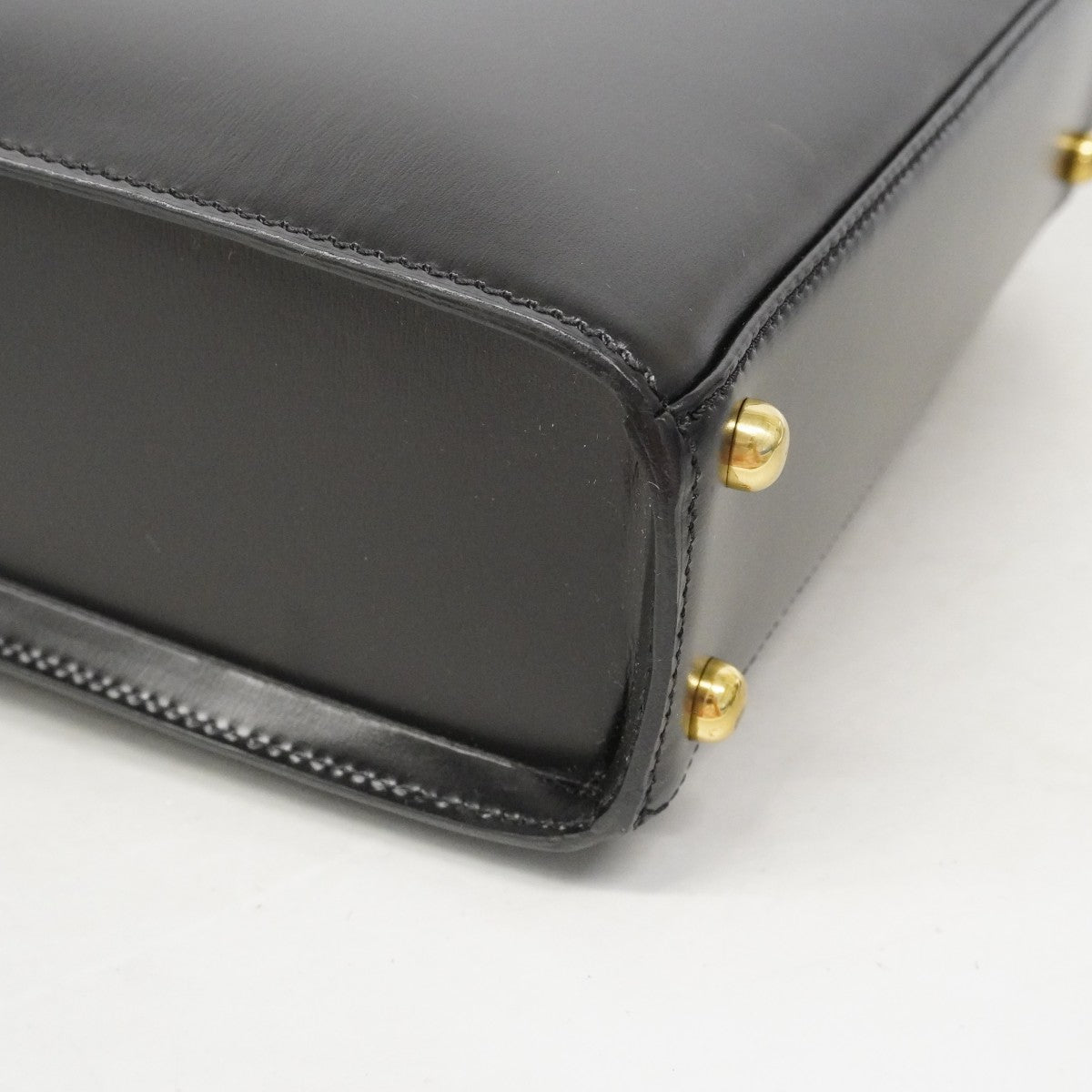 【6fa1843】カルティエ ハンドバッグ パンテール レザー ブラック ゴールド金具 2wayバッグ【中古】レディース