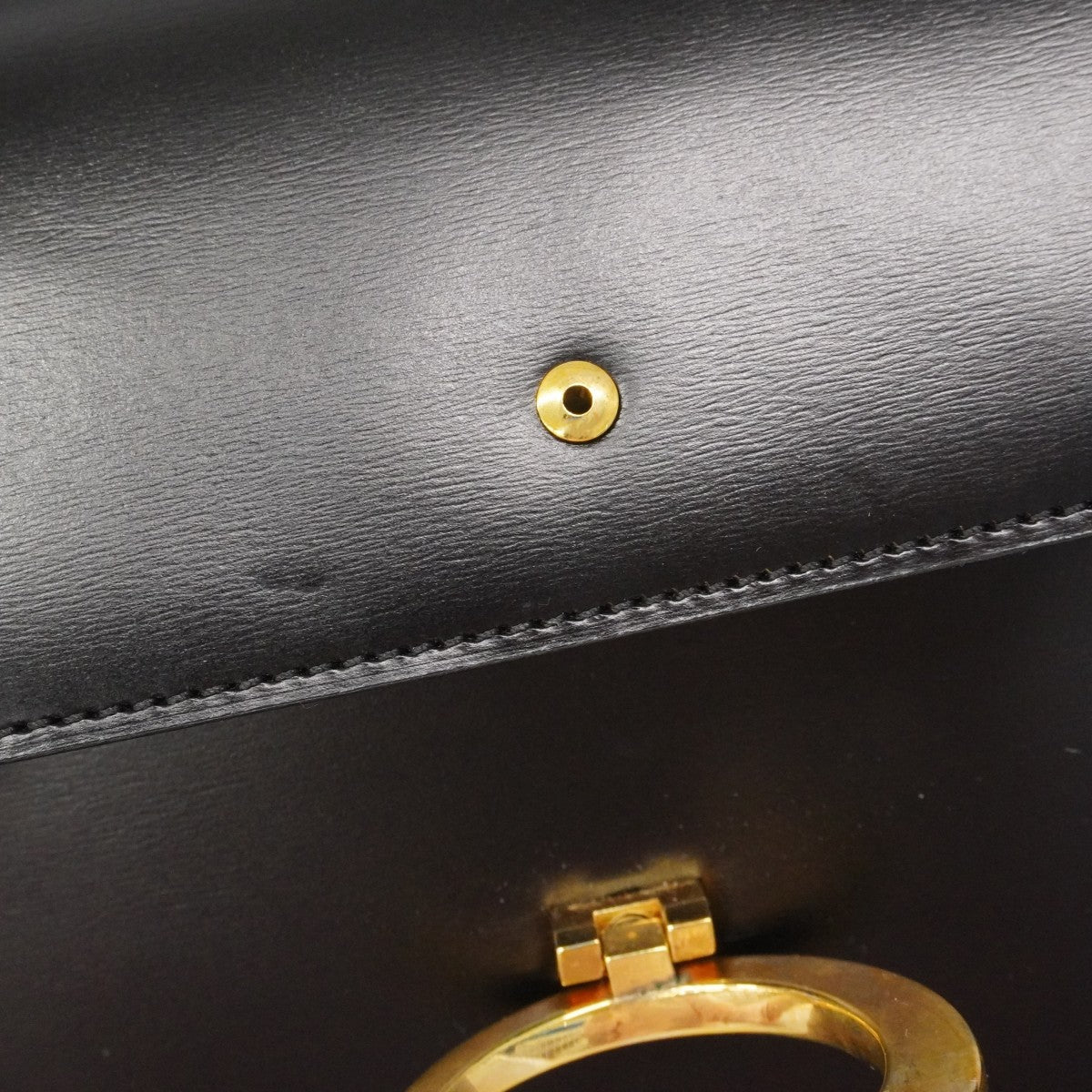 【6fa1843】カルティエ ハンドバッグ パンテール レザー ブラック ゴールド金具 2wayバッグ【中古】レディース