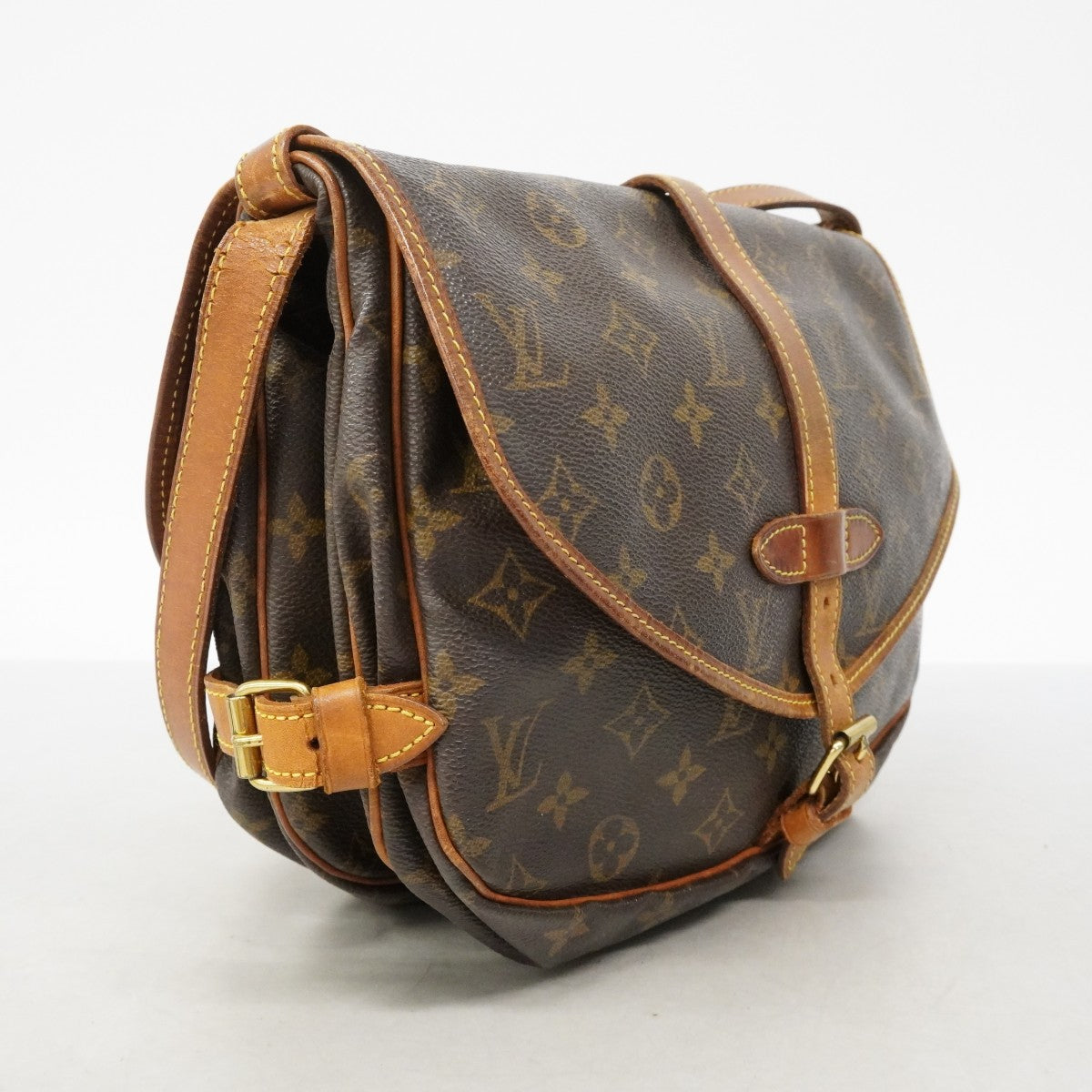 【6fa1846】ルイヴィトン ショルダーバッグ モノグラム ソミュール30 M42256 ブラウン【中古】レディース