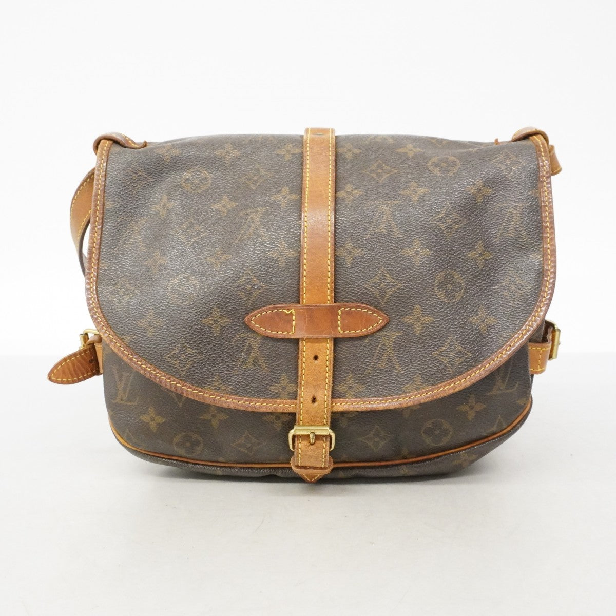 【6fa1846】ルイヴィトン ショルダーバッグ モノグラム ソミュール30 M42256 ブラウン【中古】レディース