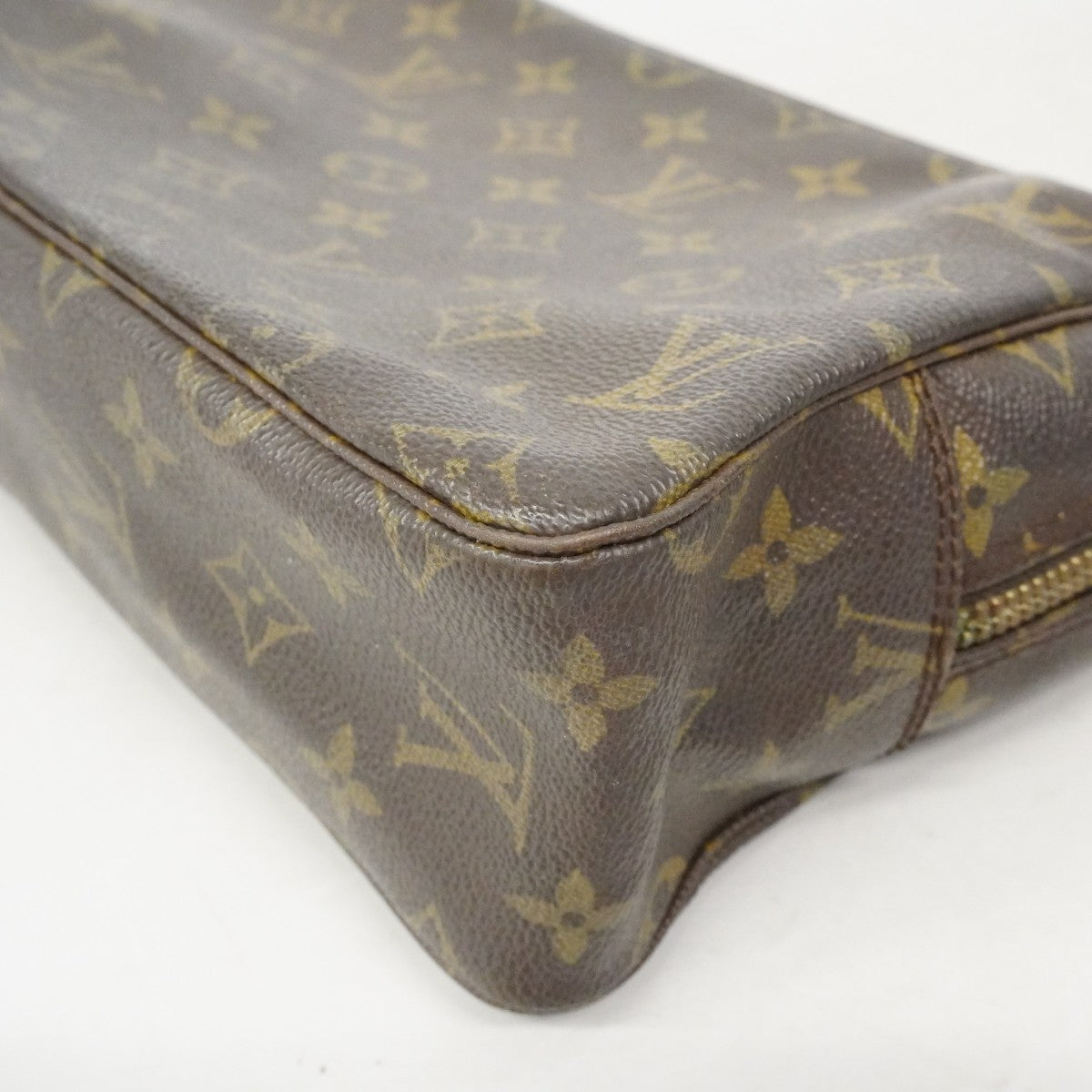 【6fa1848】ルイヴィトン ポーチ モノグラム トゥルーストワレット28 M47522 ブラウン【中古】レディース