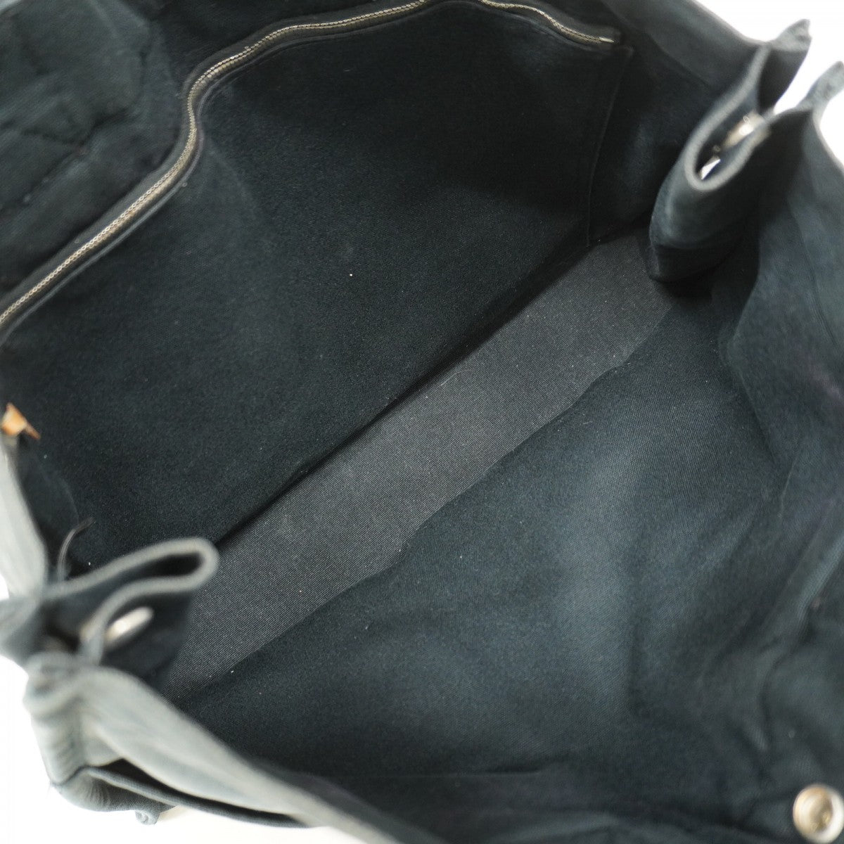 【6fa1869-k】エルメス トートバッグ フールトゥMM キャンバス ブラック グレー シルバー金具【中古】レディース