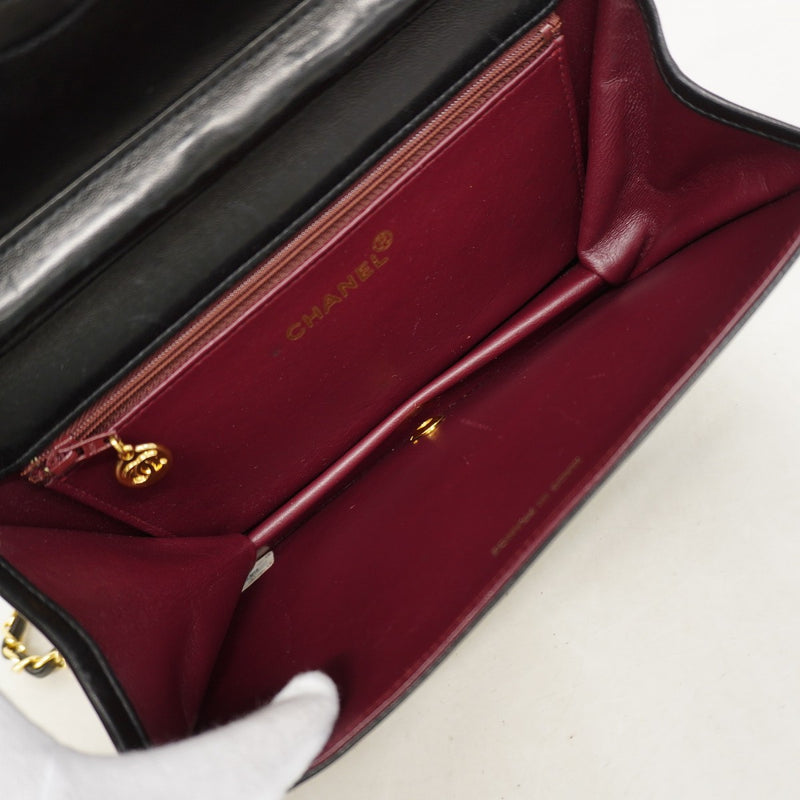 【6fa1872-k】シャネル ショルダーバッグ マトラッセ チェーンショルダー ラムスキン ブラック ゴールド金具【中古】レディース
