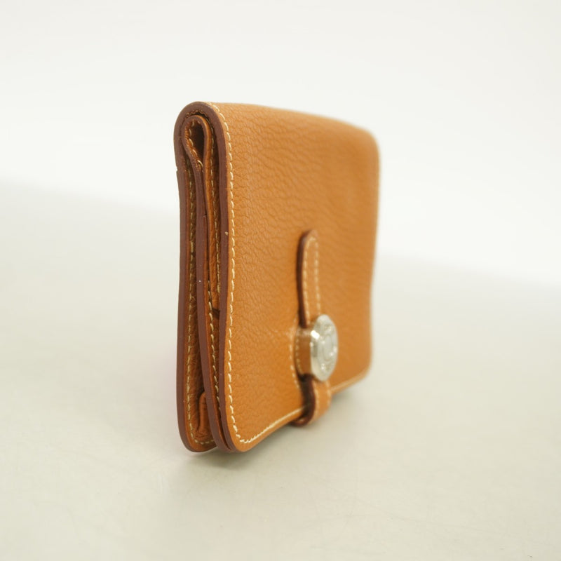 【6fa1880】エルメス カードケース ドゴンカードケース トゴ ゴールド シルバー金具 □G刻印【中古】メンズ レディース ユニセックス