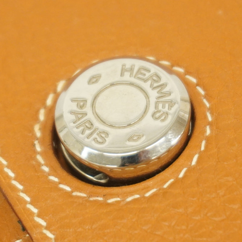 【6fa1880】エルメス カードケース ドゴンカードケース トゴ ゴールド シルバー金具 □G刻印【中古】メンズ レディース ユニセックス
