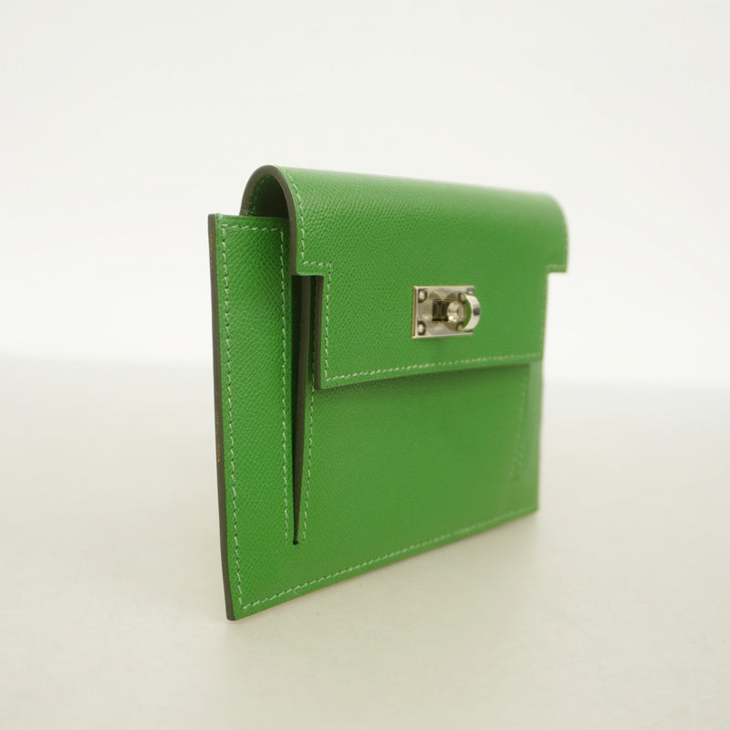 【6fa1881】エルメス コインケース ケリーポケットコンパクト マダム バンブー シルバー金具 Y刻印【中古】レディース