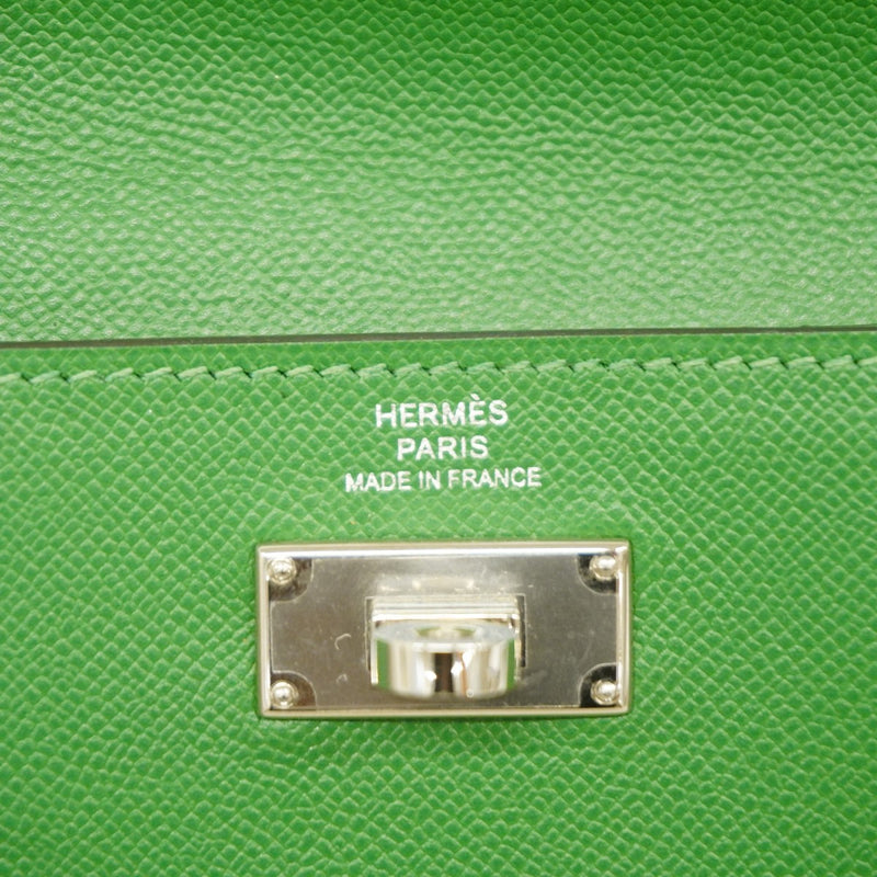 【6fa1881】エルメス コインケース ケリーポケットコンパクト マダム バンブー シルバー金具 Y刻印【中古】レディース