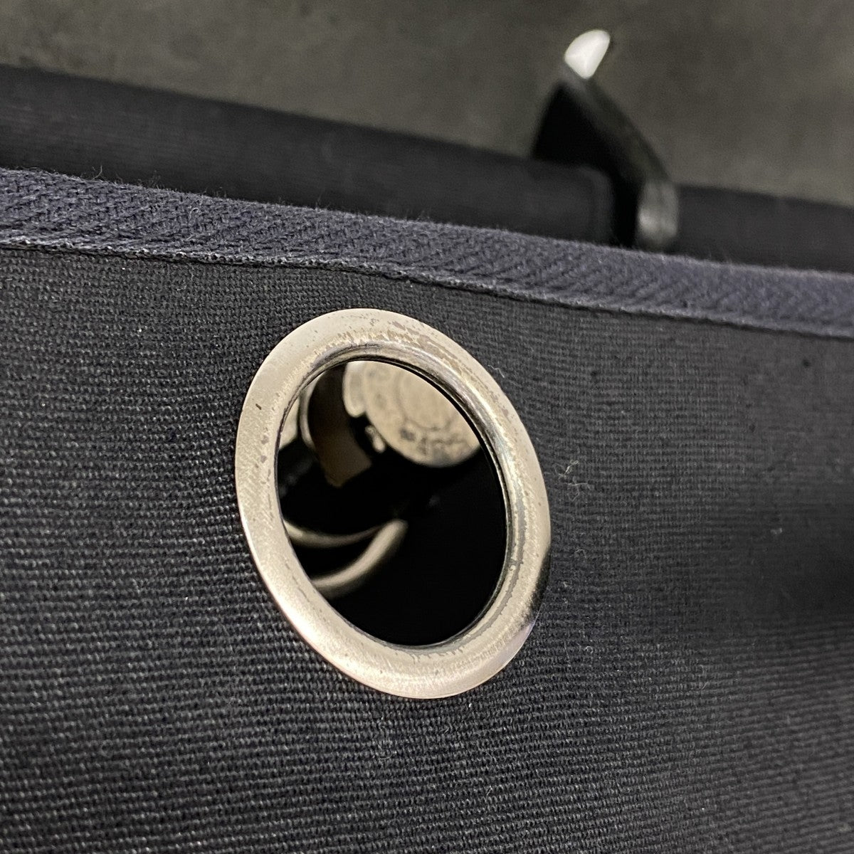 【6fa1888-k】エルメス リュック・デイパック エールバックアドPM トワルオフィシエ ブラック シルバー金具 □G刻印 2wayバッグ【中古】レディース