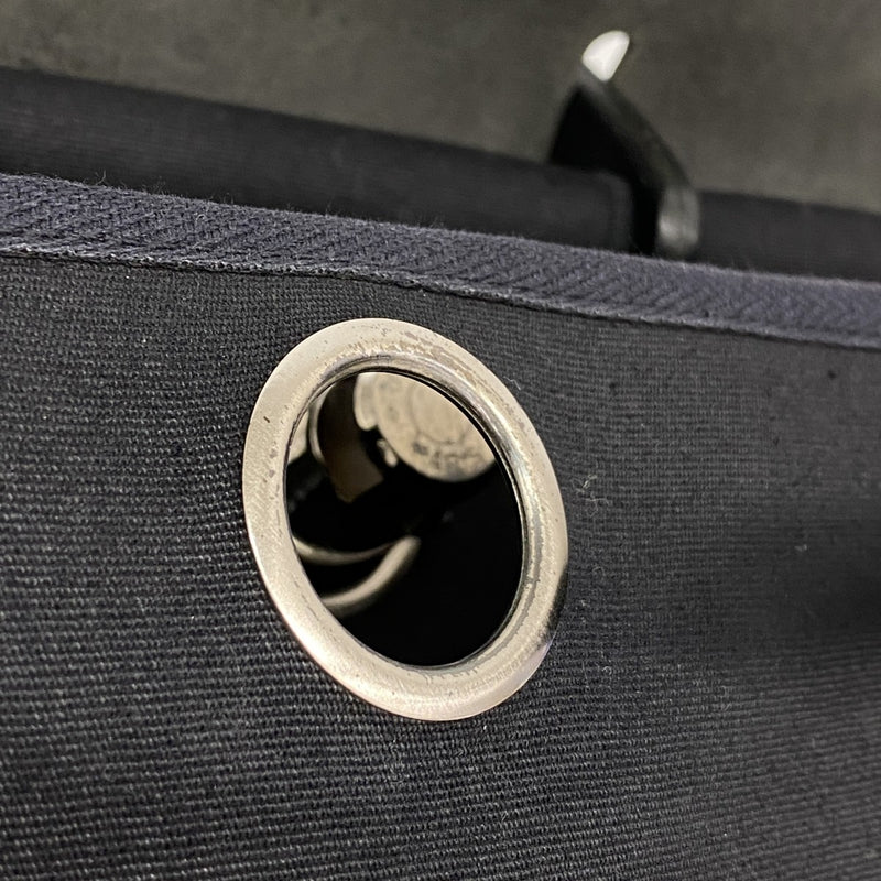 【6fa1888-k】エルメス リュック・デイパック エールバックアドPM トワルオフィシエ ブラック シルバー金具 □G刻印 2wayバッグ【中古】レディース