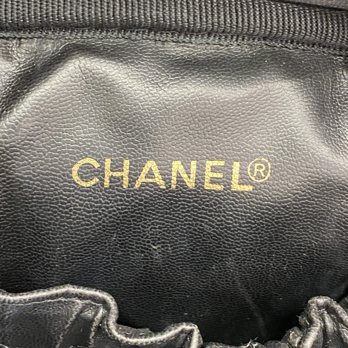 【6fa1890-k】シャネル バニティバッグ ビコローレ ラムスキン ブラック ゴールド金具【中古】レディース