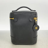 【6fa1890-k】シャネル バニティバッグ ビコローレ ラムスキン ブラック ゴールド金具【中古】レディース