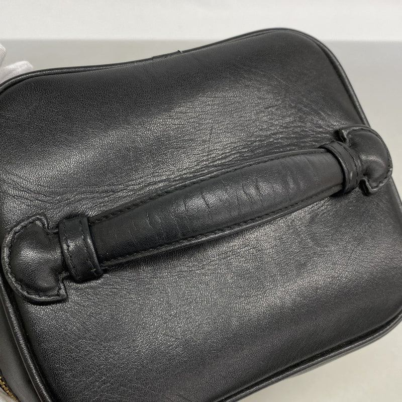【6fa1890-k】シャネル バニティバッグ ビコローレ ラムスキン ブラック ゴールド金具【中古】レディース